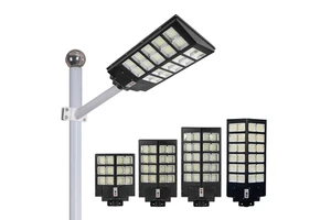 Promotional Price 600W-1200W IP65 Light Remote Control ABS Radar Induction All in One Solar Street Lamp