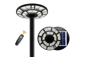 Wholesale High Efficiency Solar Power Garden Flagpole Lamp Round All in One Integrated Outdoor UFO Solar Light