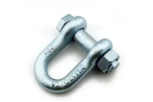 G-2130 US Forged Carbon Steel Bow Shackle Carbon Steel with 6x Safety Custom Engraving for Mining Heavy Industry Applications