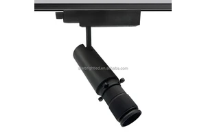 Zoomable Focus Function Led Track Rail Lighting Dimmable Contour Profile Spot Light museum Light