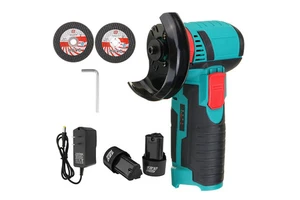 Mini Brushless Cordless Angle Grinder 100mm with Two 1500mAh Battery Rechargeable