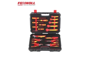 34pcs VDE 1000V Insulated Maintenance Tool Set Anti-Static Insulated Electrician's Tool Box