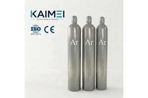Industrial Steel Argon Gas Ar Cylinder 99.99% For TIG MIG Welding 40L High Pressure Refillable Tank Seamless Custom Logo KAIMEI