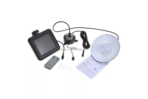 3W Outdoor Hanging Solar Powered LED Shed Light 250lm Pendant Lamp With Remote Control for Garden Yard Patio Balcony Home