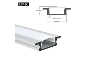 22.3*6.7Mm Alu Kitchen Cabinets Profile U Heat Sink Channel LED Strip Light Aluminum Profile For LED Linear Light Recessed Wall