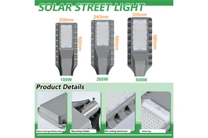 All in Two Solar Street Light-60W LED IP66 Waterproof with LiFePO4 Battery for Main Road