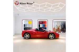 ST6104 Diy Car Workshop Led Light for Assembly Showroom Garage Detailing Led Ceiling Light Shade Geometric Pendant