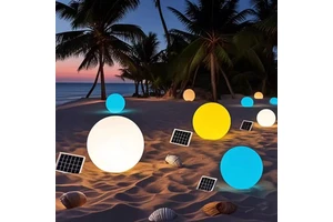 Solar Power Warm and Romantic Round Lamp Floor Lamp Suitable for Living Room and Bedroom Lighting Decoration Ball Lamp