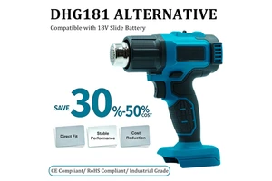 Industrial Battery Operated 18V Cordless for with Digital Temperature Display 500W for Heat Shrink Tubing Paint Removal