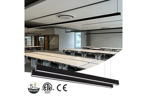High Bright Aluminum Black Linear Led Batten Light 4FT 8FT 40W 80W Linkable Linear Lights For Indoor Office Supermarkets