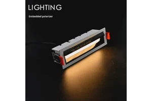 Museum Display Cabinet Aluminum Agi32 Layout Polarized Light LED Line Wall Washer 12W Embedded Grille Light Long Strip Light