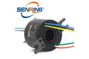 Factory Outlets 12MM Dia Through Hole Slip Ring 6 Wires 5A 240VAC VDC 250RPM Rotary Connector for CCTV Equipment System.