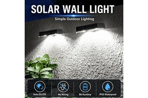 Modern Solar LED Wall Lamps Outdoor Rechargeable Wall Lamp Wireless Wall Lamps Decorations