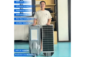 ZY Waterproof All-in-One Motion Sensor Outdoor Solar LED Streetlight IP65 ABS Remote Control Road Integrated Solar Street Light