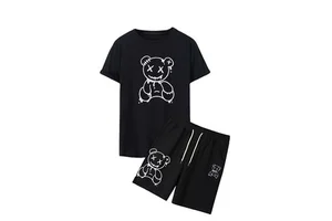 High Quality Men's Casual Two-piece Sets Shorts Sleeve T-shirts Shorts Wholesale Clothing Men's Two-piece Sets
