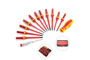 13pcs Interchangeable Electrical Electrician Tools Electrician VDE Insulated Insulation Screwdriver Set