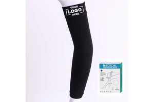 Custom Logo Lightweight Lymphedema Reduce Muscle Fatigue 20-30 MmHg Firm Compression Arm Sleeves