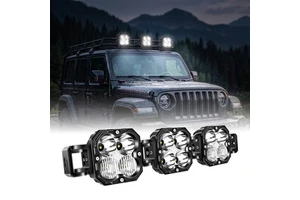 Modular 21 Inch Linkable LED Light Bar 3 Pods 90W 6000 Lumens Combo Beam Off Road Work Light For SUV Truck ATV
