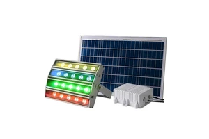 Outdoor Landscape Lighting Waterproof Solar LED Flood Light Villa Garden Lawn Decorative Lighting RGB Spotlight