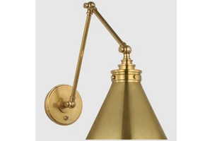 XINZHONG American Retro Cafe bar Wall Lamp Gold Folding Swing Arm Restaurant Aisle Decorative Light Vintage Brass Wall Sconce