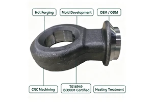 Adjustable Bulldog Lunette Ring Factory Supply Forged Trailer Hitch Receiver Eye Forging Services SIXI Brand