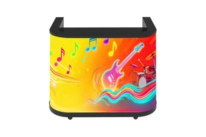 LED DJ Booth P2.5 Flexible Curved Facade Video Wall Waterproof Signage for Nightclub Bar Stage Event