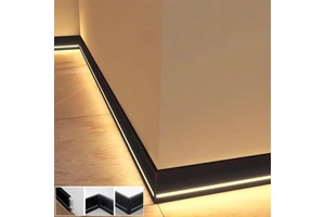 Wall Corner Transition Aluminum Lamp with Floor groove Lamp Slot Luminous Ceramic Tile Gap Accessories