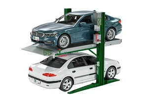 Hydraulic 2 Post Parking System Vertical Garage Storage Stacker Two Story Automatic Parking Lift 2300kg Capacity CE