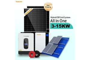 Complete Hybrid Off Grid Solar Energy System Kit 5Kw 8000W 12Kw 15Kw Renewable Photovoltaic Solar Power System Solaire Complet