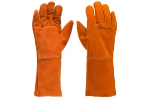 CE EN388 EN407 Heat Resistant Industrial Tig Mig Welding Work Gloves Cow Split Leather Safety Welder Working Gloves