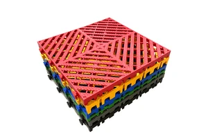 Factory Price Interlocking PP Garage Floor Tiles Plastic Modular Garage Flooring For Car Wash Shop Workshop