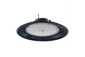 Waterproof Three-proof ufo Fin Led Mining Lamp 200W Black Factory Chandelier Super Bright Warehouse Lighting