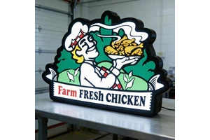 Custom Advertising Light Boxes LED Light Box Double Sided Light Box Shaped Logo Sign Restaurant Branding Display