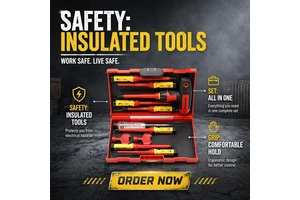 Premium VDE 1000V Insulated Hand Screwdriver Set CR-V Magnetic Electrician Tool Case Kit IEC 60900 OEM Electrical Repair Tools