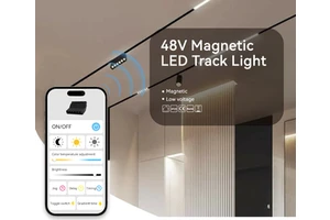48V Low Voltage Magnetic Track Light LED Folding Grille Spotlight Downlight