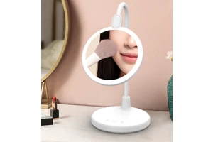 New Mirror Lamp Touch Dimmable Rechargeable LED Desk Lamp with Lighted Makeup Mirror