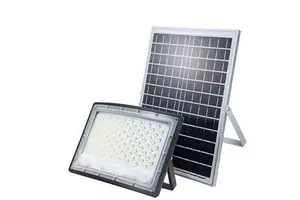 Waterproof LED Solar Floodlight with Wide-Angle Illumination Curved ABS Lamp Body for Garden & Road Use IP65 Rated