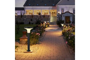 Garden Solar LED Pillar Light - Solar Powered Outdoor Waterproof Decoration and Lighting All-in-One Lamp