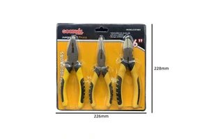 3 Pcs Set Industrial Grade tiger Pliers specialized Electricians Steel Wire Scissors Diagonal Hand Tools Steel Needle Nosed