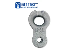 High Quality Hot Dip Galvanized Thimble Clevis 50KN/70KN/120KN Steel Cable Socket for Dead End Grip Accessories