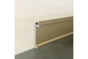 New Aluminum Alloy Modern Black Skirting Board U-Shaped Groove LED Strip Light Floor Lamp for Apartment More 5 Years Warranty