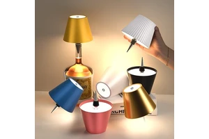 Rechargeable USB LED Table Lamp with Acrylic Shade Touch Switch Modern Design for Bar and Restaurant Use
