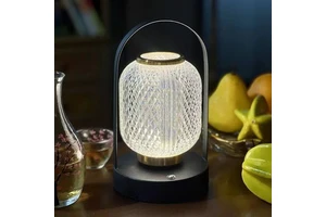 Modern Decorative Lighting Rechargeable LED Lamp Crystal Table Lamp 3 Color Temperatures for Bedroom Office Study