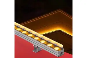 LED Wall Wash Lamp 24V DC IP67 Waterproof CRI95 95 Ra Long Strip Contour Light for Outdoor Building Exterior Advertising