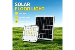 Super Bright 100w Solar Flood Light Ip65 Waterproof Portable Led Floodlight for Dusk and Dawn for Courtyard Factory