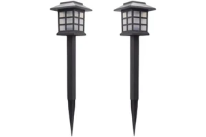 Best Price Cottage Style Colorful Solar Path Lamp Outdoor Solar Powered Landscape Lawn Lamp Courtyard Decorative Lighting