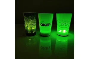 Multicolor Flashing Light Party Cups Liquid Activated Light up Luminous Cup Plastic Lighting Cup for Christmas Halloween Easter