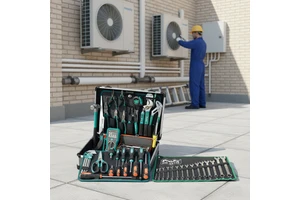 45 Pcs PK-4046G(220V Metric)Electrician Tool Set for Pipe & Electrical Installation Maintenance Service Air Conditioning Repair