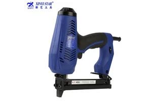 XINYI 422J Industrial DIY Electric Finish Nail Gun Adjustable for Sofa Seat U-shaped Staple & Nail 100 P/M Capacity