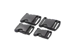 Black Plastic Buckles Quick Side Release Clips No Sewing Adjustable Snaps Heavy Duty Replacement for Nylon Bag Straps